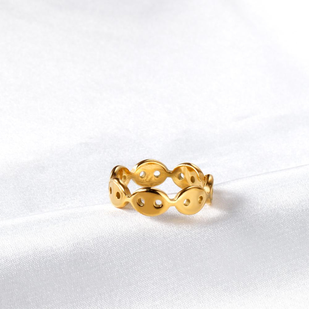 ASON Gold Color Geometric Ring 316L Stainless Steel Fashion Finger Ring for Women Men Jewelry Accessories Gift asonjewelry